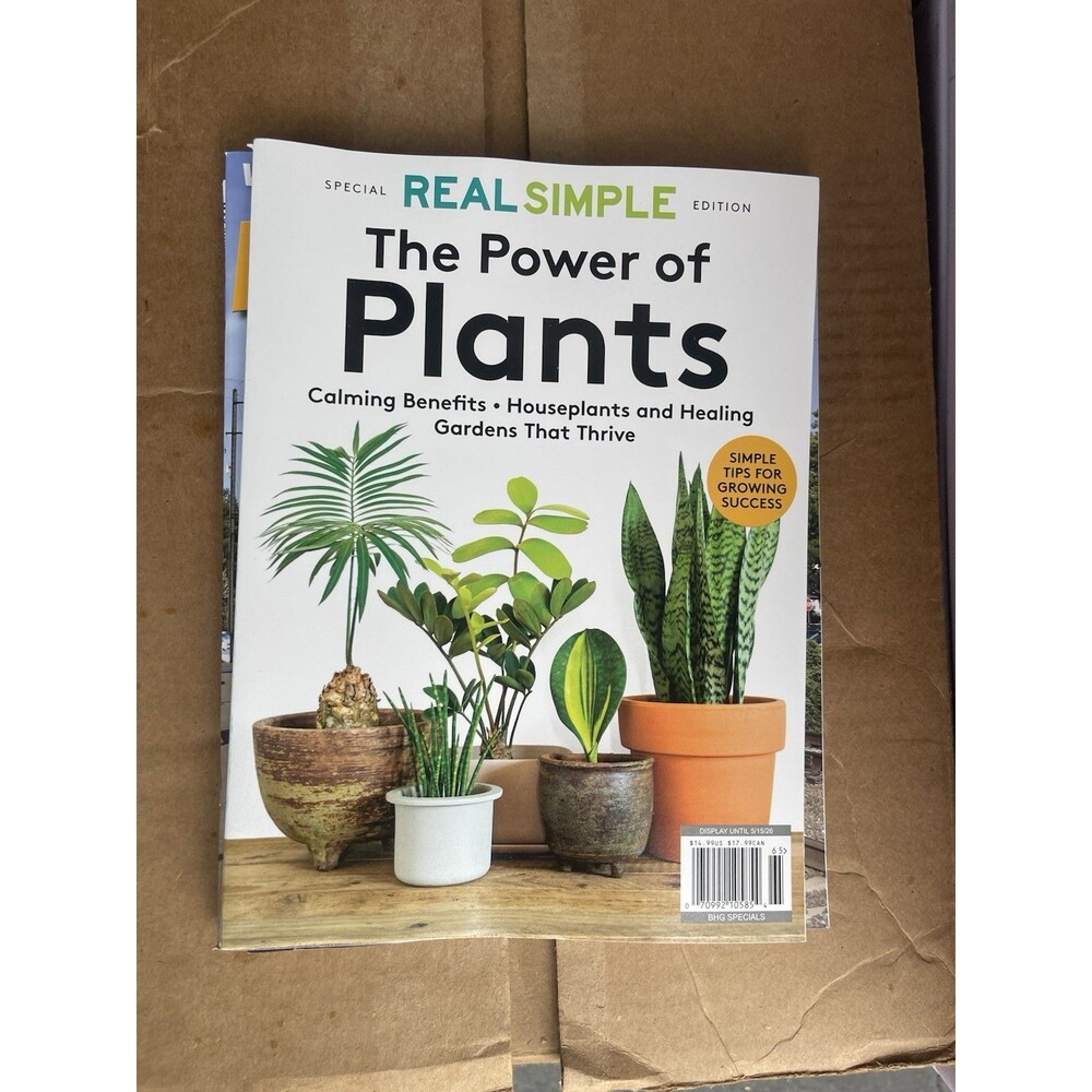 3x The Power Of PLANTS: Real Simple Magazine 2026 ~ Healing ~ Gardens Thrive